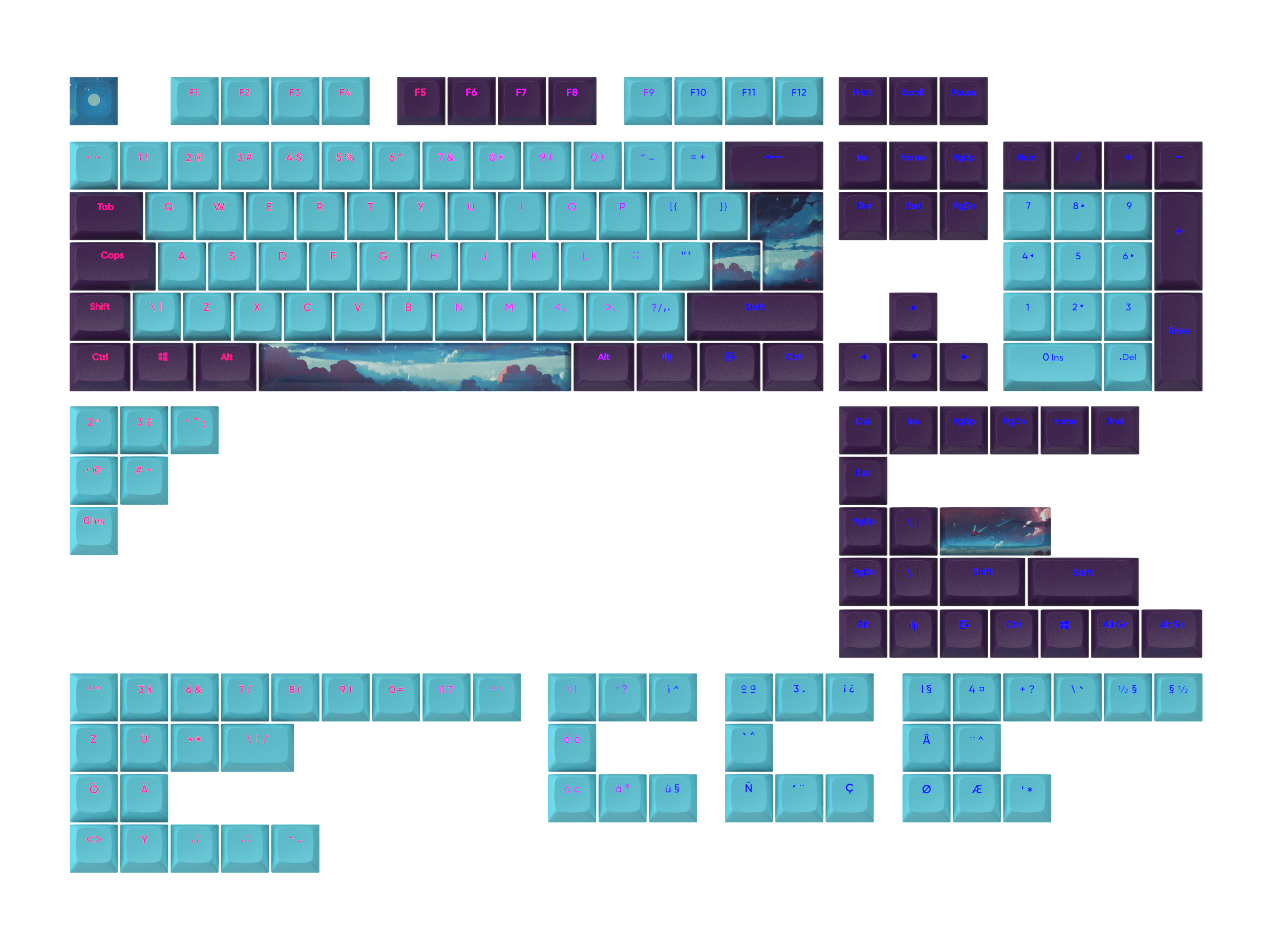 Dark Project - Night Sky Keycaps [ANSI & ISO]
