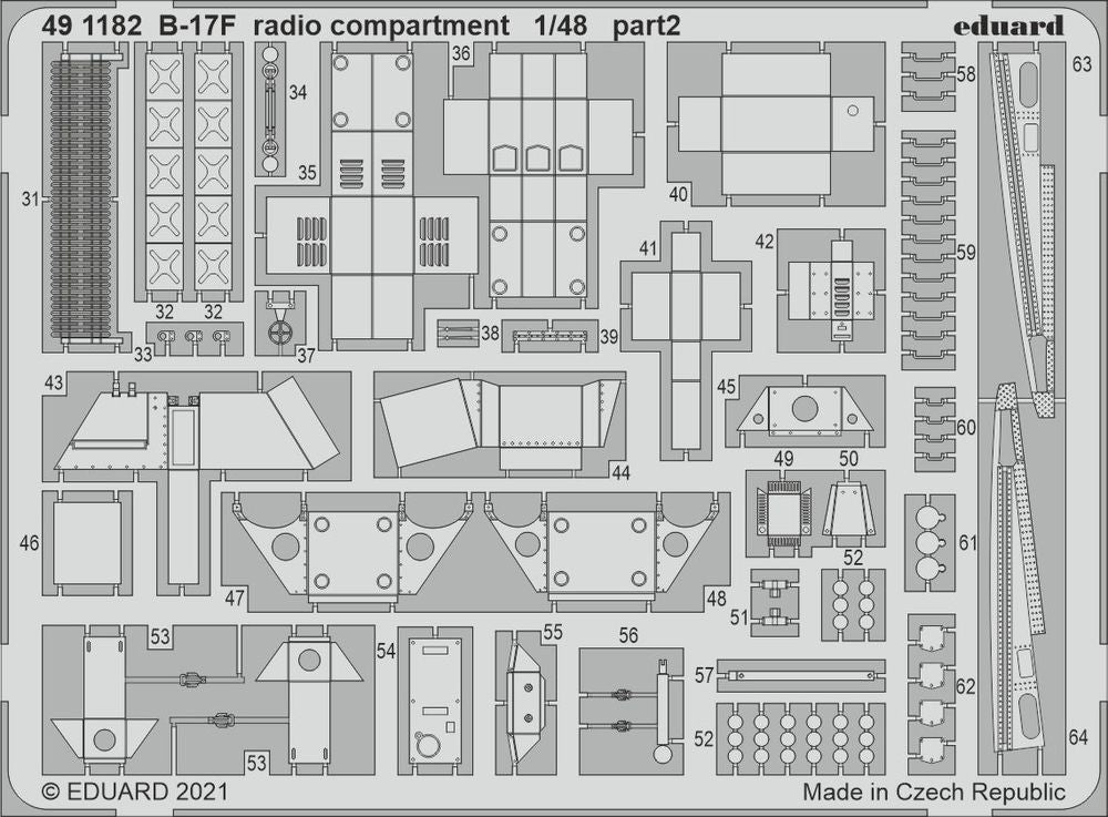 B-17F radio compartment 1/48 for HKM