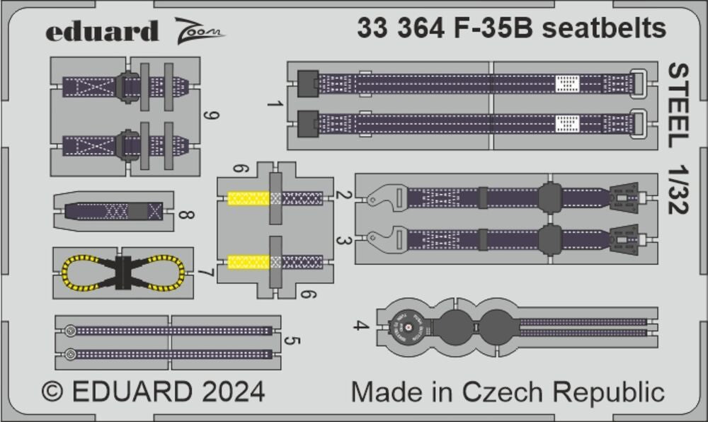 F-35B seatbelrs STEEL 1/32