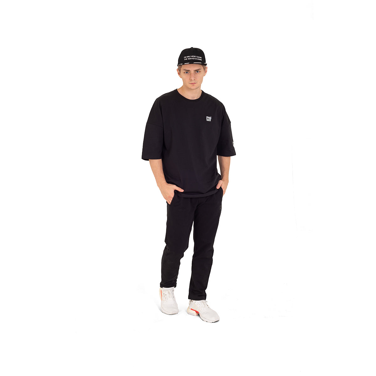 FragON - Holografic Logo Oversize T-shirt Black, L/XL