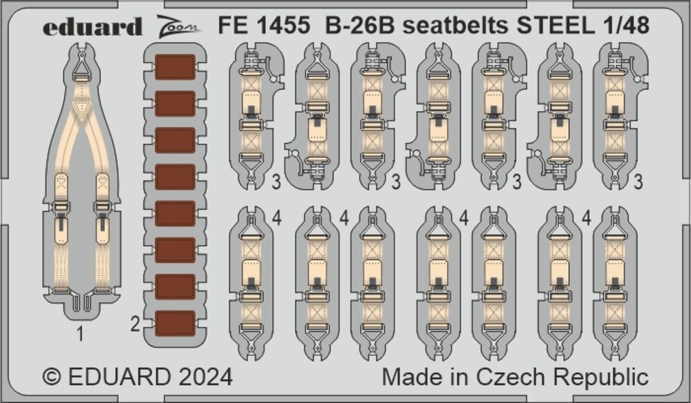 B-26B Marauder seatbelts STEEL  ICM