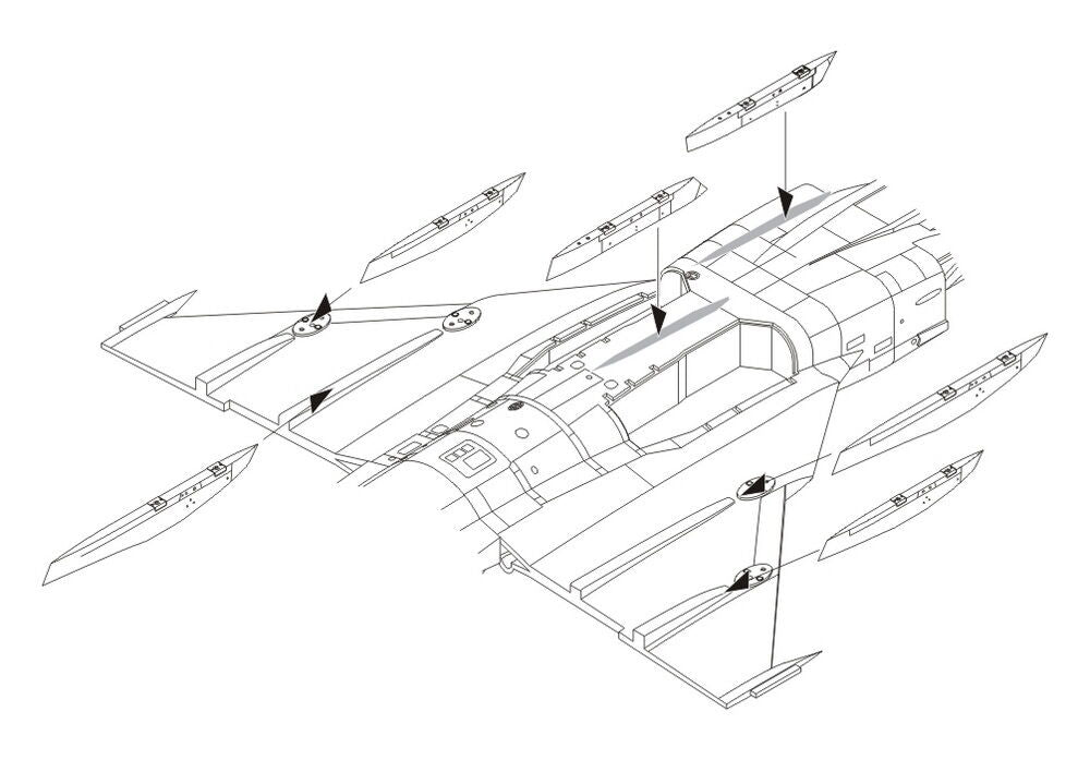 JAS-39C Gripen-Correction Wing racks