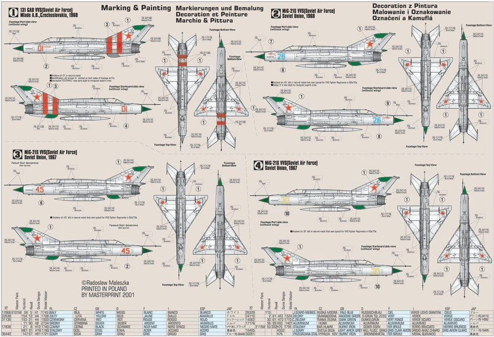 MiG-21S Czechoslovakia Inv68