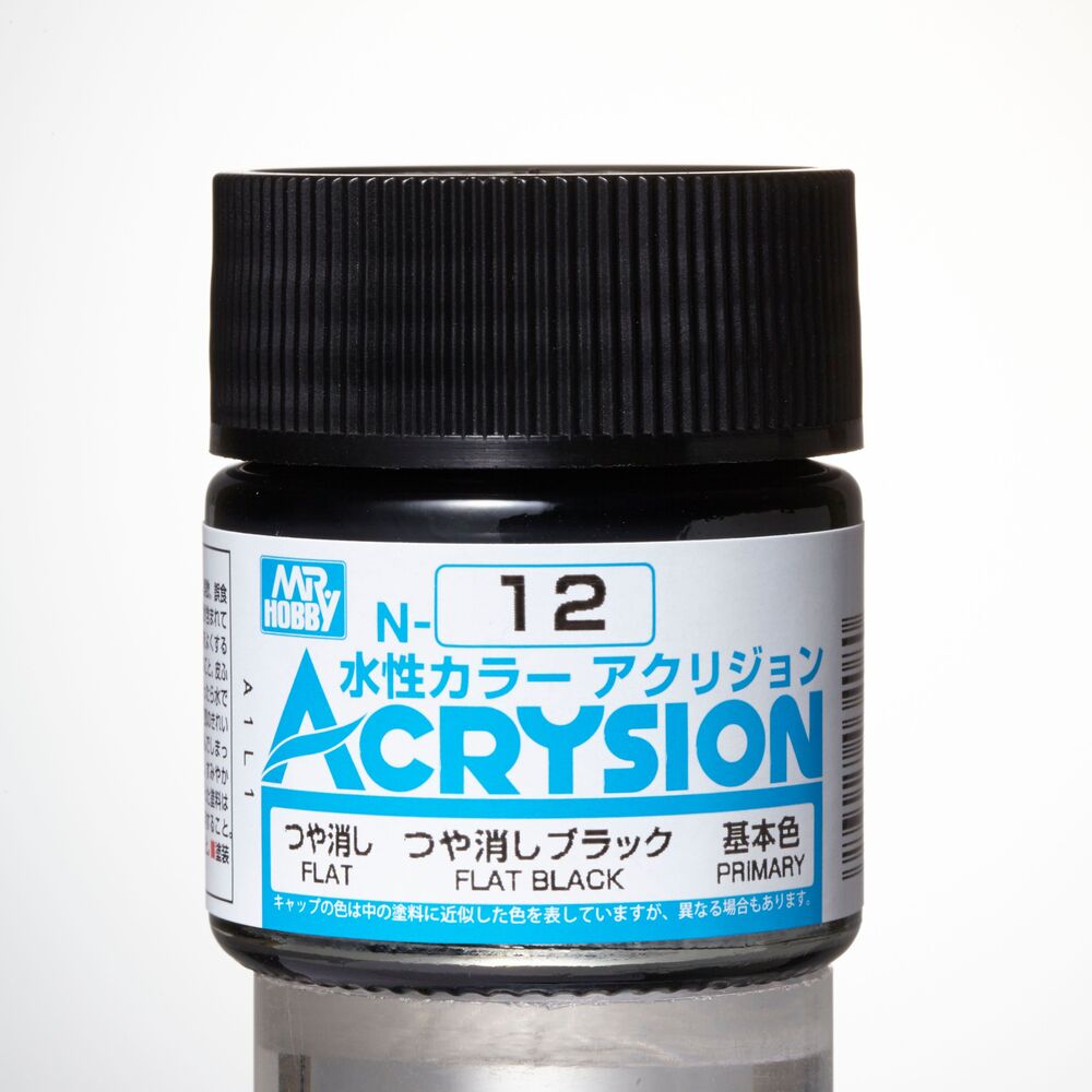 Mr Hobby -Gunze Acrysion (10 ml) Flat Black