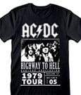 AC/DC T-Shirt Highway To Hell 1979 Tour Black Size S