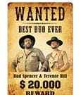 Bud Spencer & Terence Hill Tin Sign Wanted 20 x 30 cm