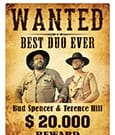 Bud Spencer & Terence Hill Tin Sign Wanted 30 x 40 cm