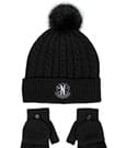 Wednesday Beanie & Gloves Set Nervermore