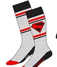 DC Comics Socks Superman Logo Grey 38-45