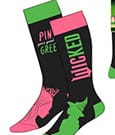 Wicked Socks Pink goes good with Green 36-43