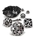 Enhance Tabletop Series Metal RPG Dice Set Black (7)