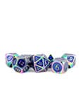FanRoll  Dice Set Rainbow with Blue Enamel (7)