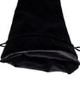 FanRoll Dice Bag Velvet Black with Black Satin Large