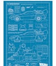 Back To The Future Art Print Time Machine Blueprint Limited Edition 42 x 30 cm