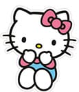Sanrio Pillow Hello Kitty Blue Pants 36 cm