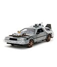 Back to the Future III Hollywood Rides Diecast Model 1/24 DeLorean Time Machine Railroad Wheels