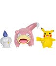 Pokémon Battle Figure Set 3-Pack Pikachu (Female), Litwick, Slowpoke 5 cm