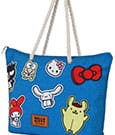 Sanrio Soleil Beach Bag Hello Kitty Stickers Blue