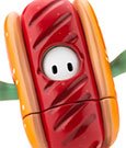 Fall Guys: Ultimate Knockout Action Figure 1/20 Pack 03 Mint Chocolate / Hot Dog Skin 8 cm
