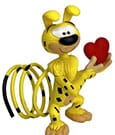 Marsupilami Mini Figure Marsupilami Heart 6 cm