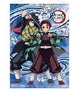 Demon Slayer: Kimetsu no Yaiba Wallscroll Tanjiro Kamado and Giyu Tomioka Water Breathing 50 x 70 cm