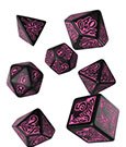 Call of Cthulhu 7th Edition Dice Set Black & Magenta (7)