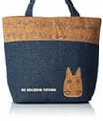 My Neighbor Totoro Lunch Bag cork & denim style Totoro