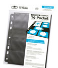 Ultimate Guard 14-Pocket Compact Pages Standard Size & Mini American Black (10)