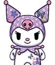 Sanrio DZNR Plush Figure Kuromi Asanoha Edition 18 cm