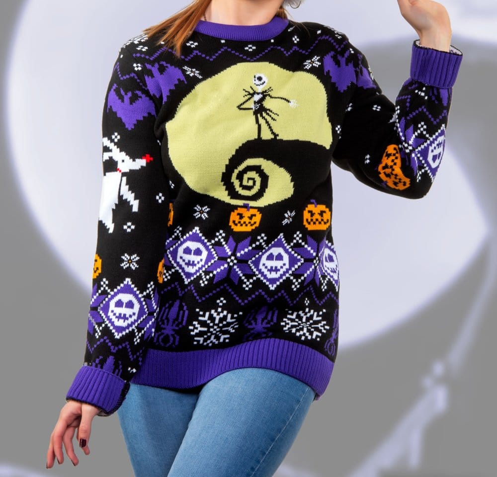 Nightmare Before Christmas Christmas Sweater 8-bit Size S