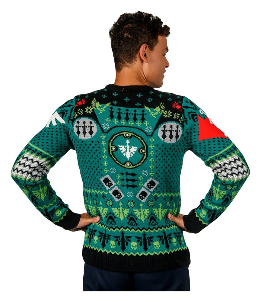 Warhammer 40,000 Christmas Sweater Dark Angels Size XXXL