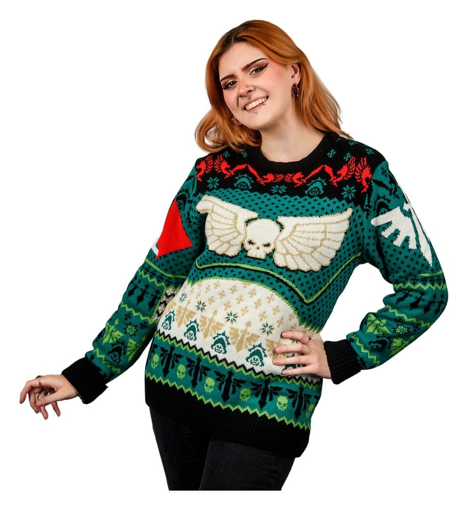 Warhammer 40,000 Christmas Sweater Dark Angels Size XXXL