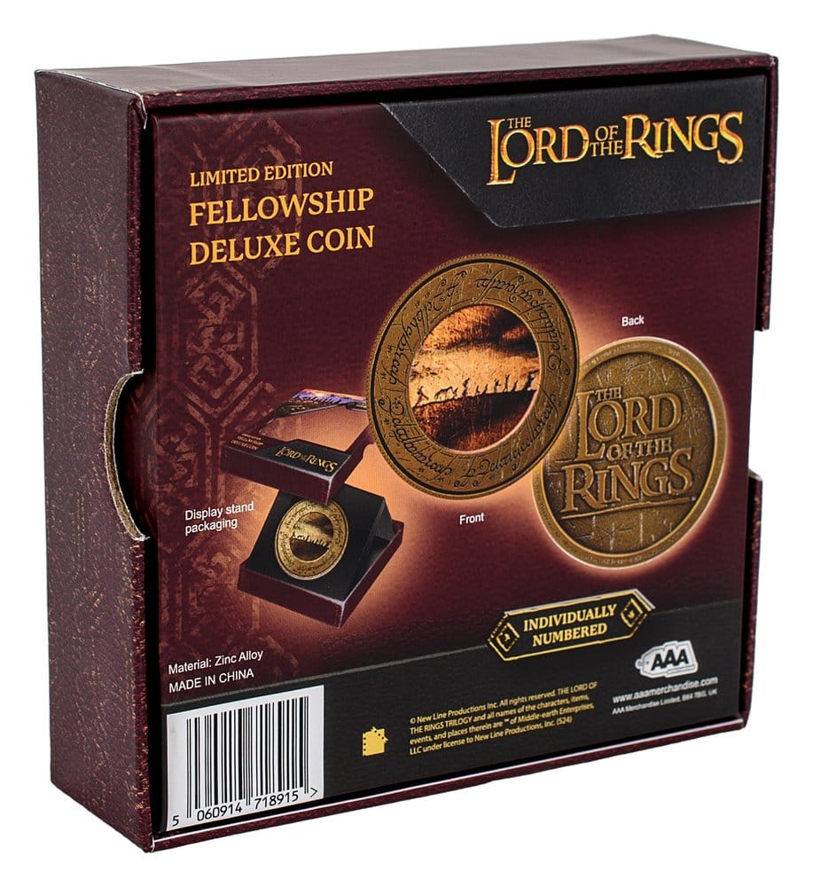 Lord of the Rings Coin with Display Stand The Fellowship