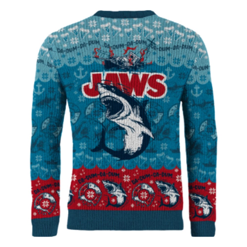 Jaws Christmas Sweater Jaws  Size L