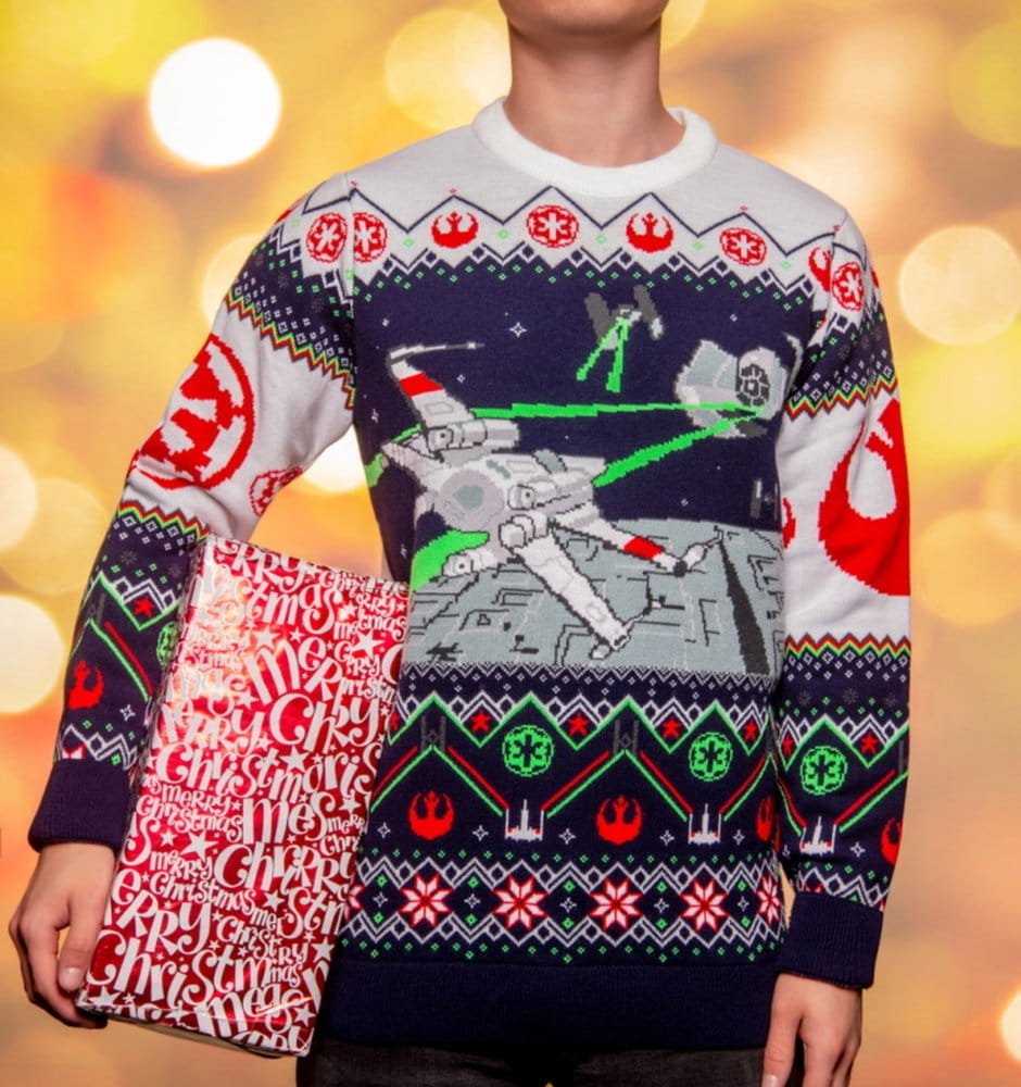 Star Wars Christmas Sweater X-Wing vs. TIE Fighter Size XL