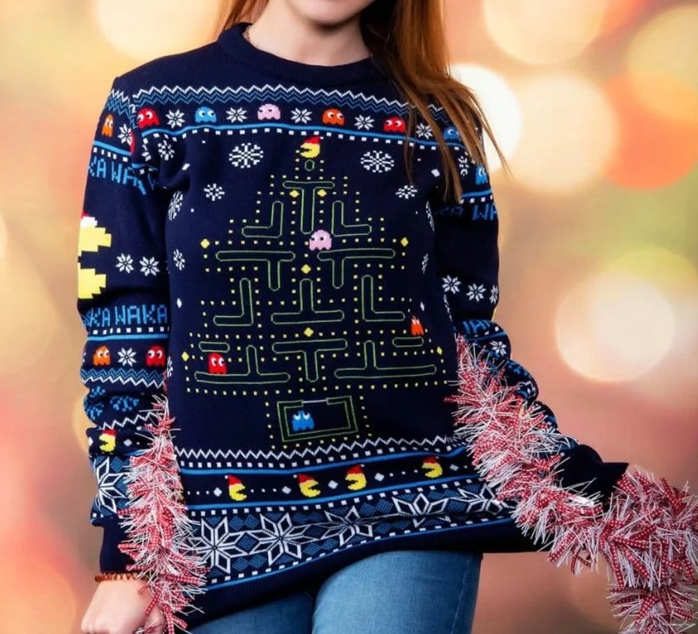 Pac-Man Christmas Sweater Size M