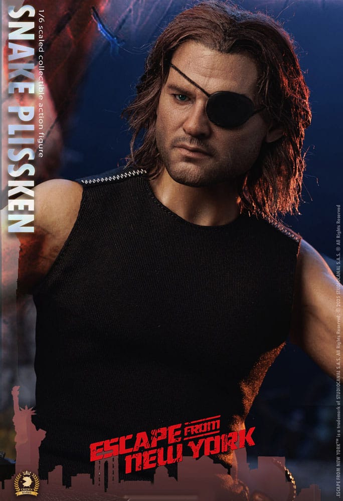 Escape from New York Crown Series Action Figure 1/6 Snake Plissken (Real Hair Version) 30 cm