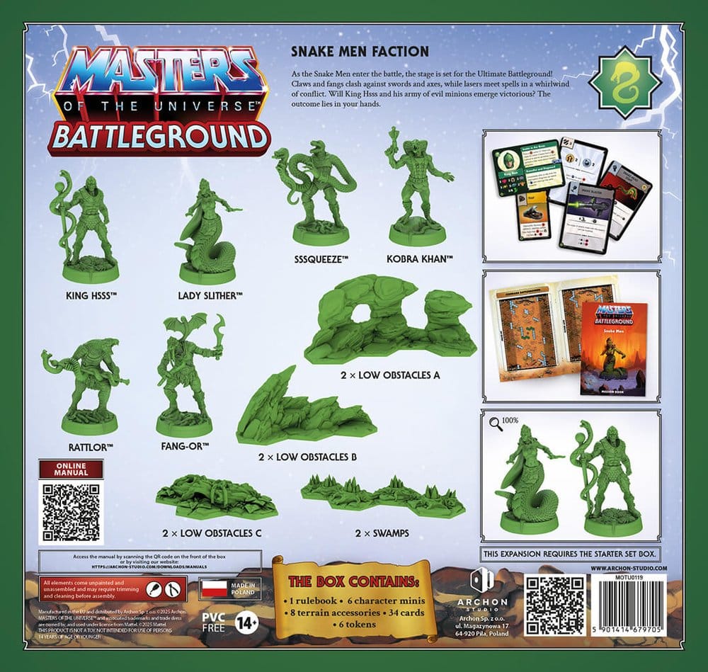 Masters of the Universe: Battleground Miniatures Game Wave 8: Snake Men Faction *German Version*