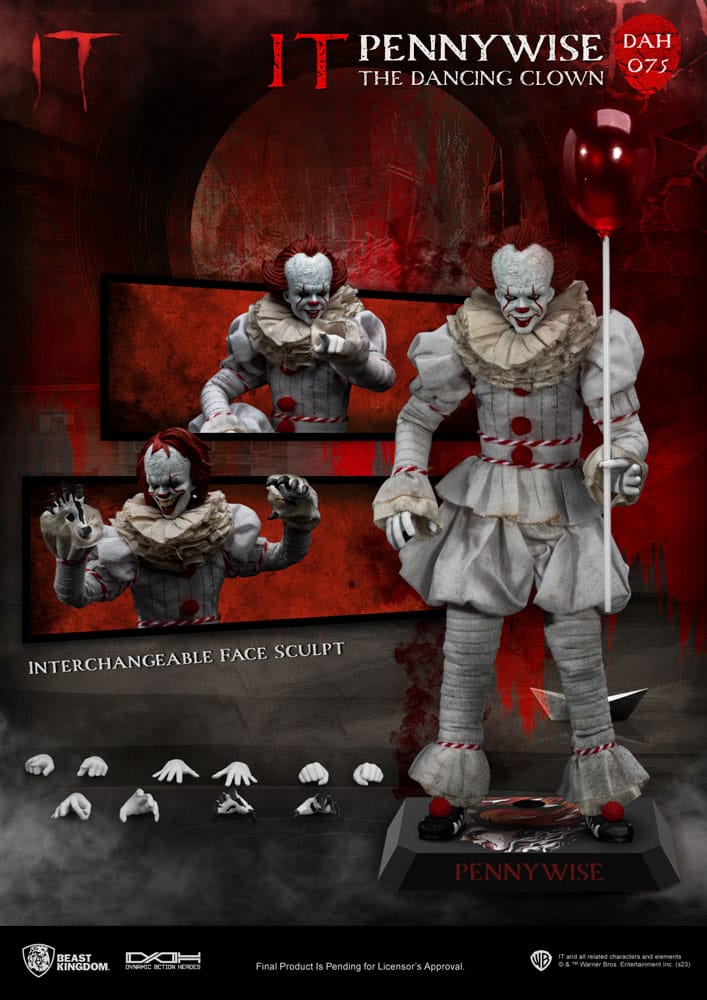 Stephen Kings It Dynamic 8ction Heroes Actionfigur 1/9 Pennywise 21 cm