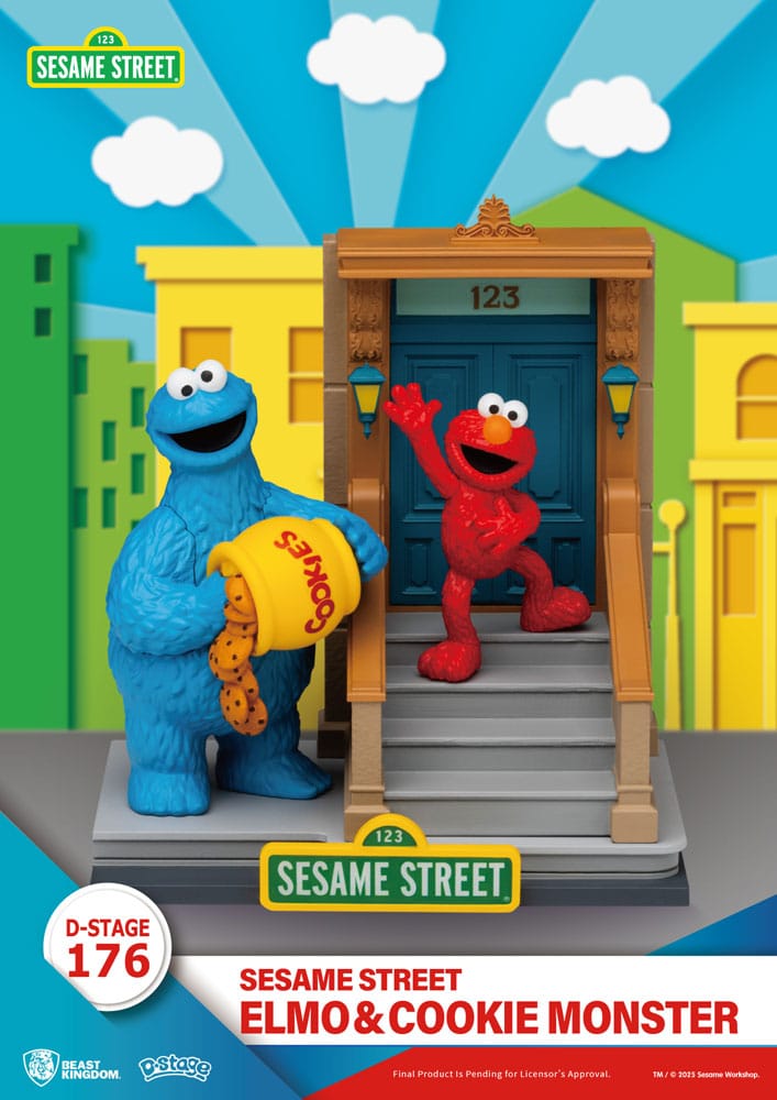 Sesame Street D-Stage PVC Statue Elmo & Cookie Monster 11 cm
