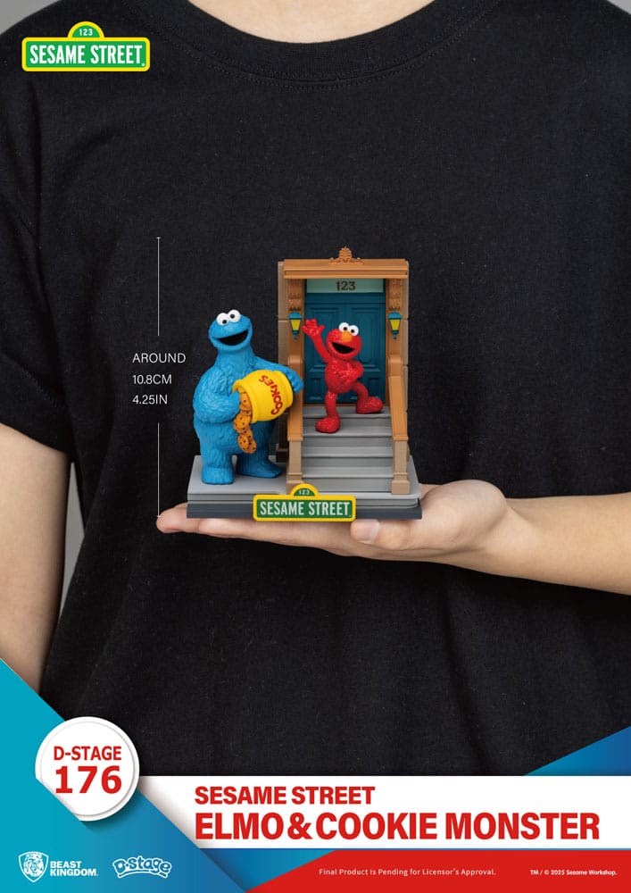 Sesame Street D-Stage PVC Statue Elmo & Cookie Monster 11 cm