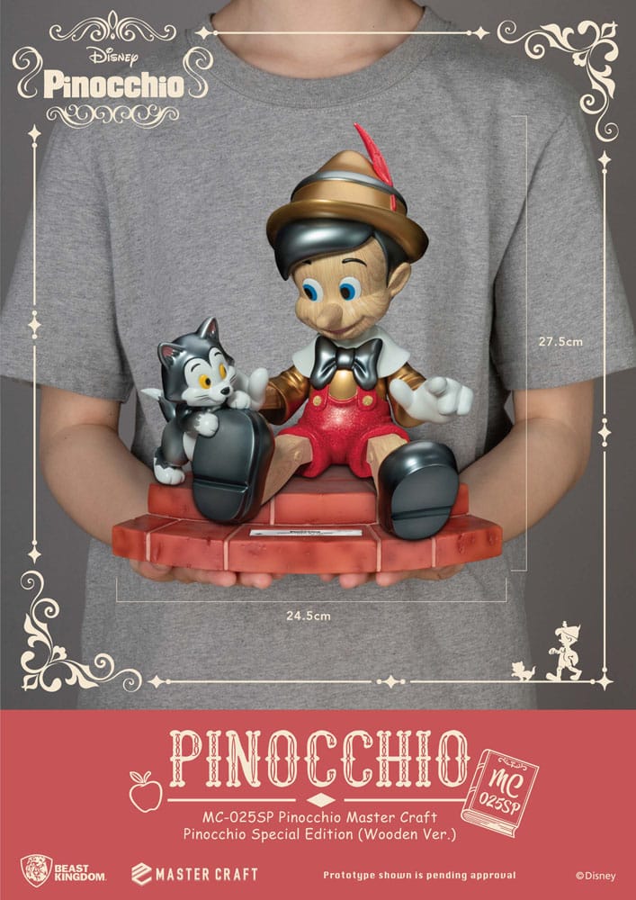 Disney Master Craft Statue Pinocchio aus Holz Ver. Sonderedition 27 cm