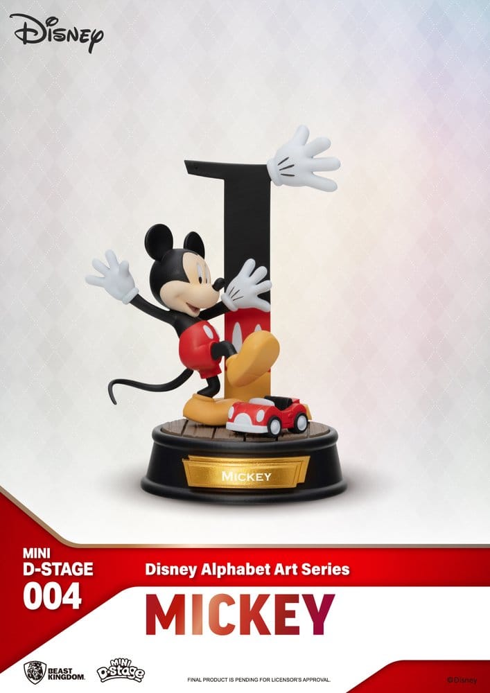 Disney Mini-Diorama-Bühnenstatuen im 6er-Pack „100 Years of Wonder“ – Disney-Alphabet-Kunst, 10 cm
