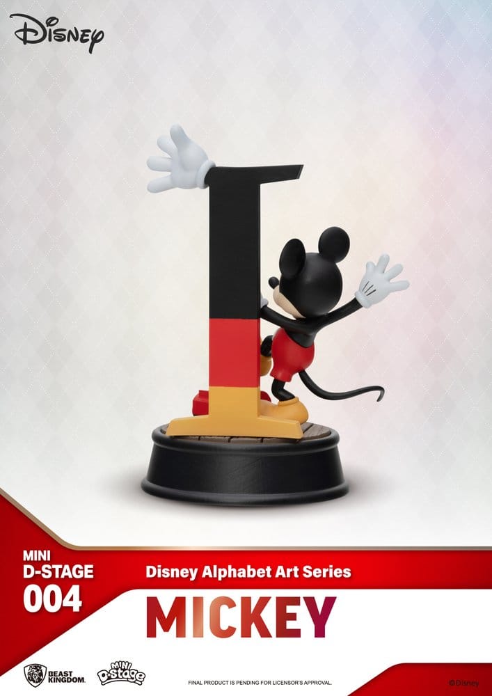 Disney Mini-Diorama-Bühnenstatuen im 6er-Pack „100 Years of Wonder“ – Disney-Alphabet-Kunst, 10 cm