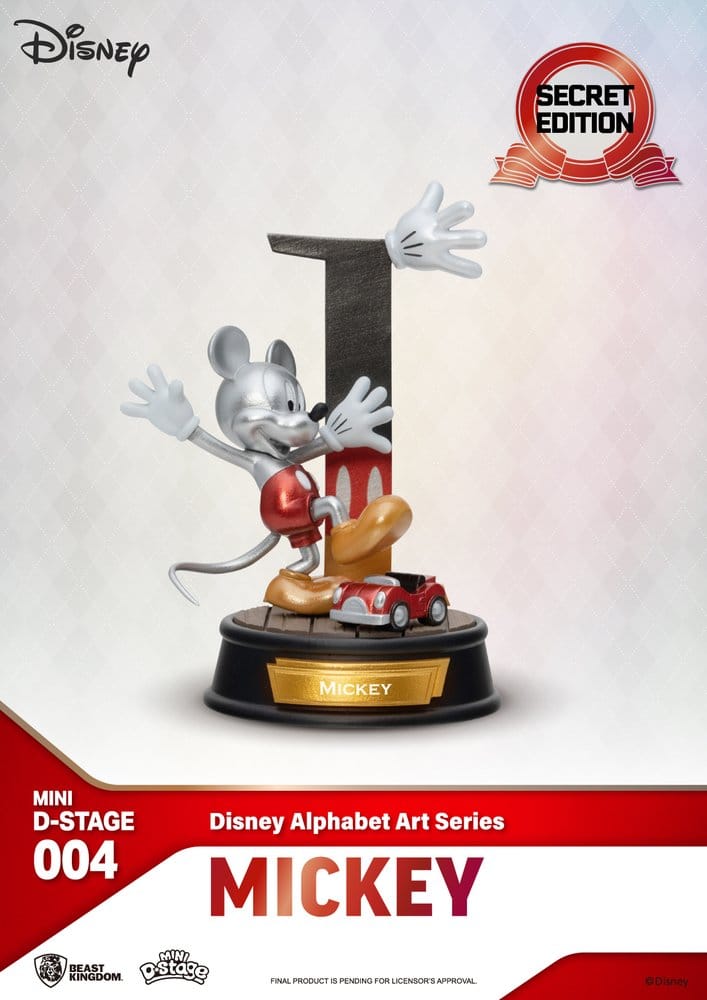 Disney Mini-Diorama-Bühnenstatuen im 6er-Pack „100 Years of Wonder“ – Disney-Alphabet-Kunst, 10 cm
