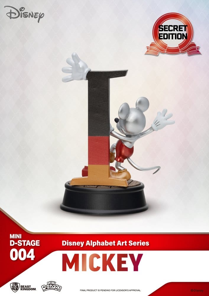 Disney Mini-Diorama-Bühnenstatuen im 6er-Pack „100 Years of Wonder“ – Disney-Alphabet-Kunst, 10 cm