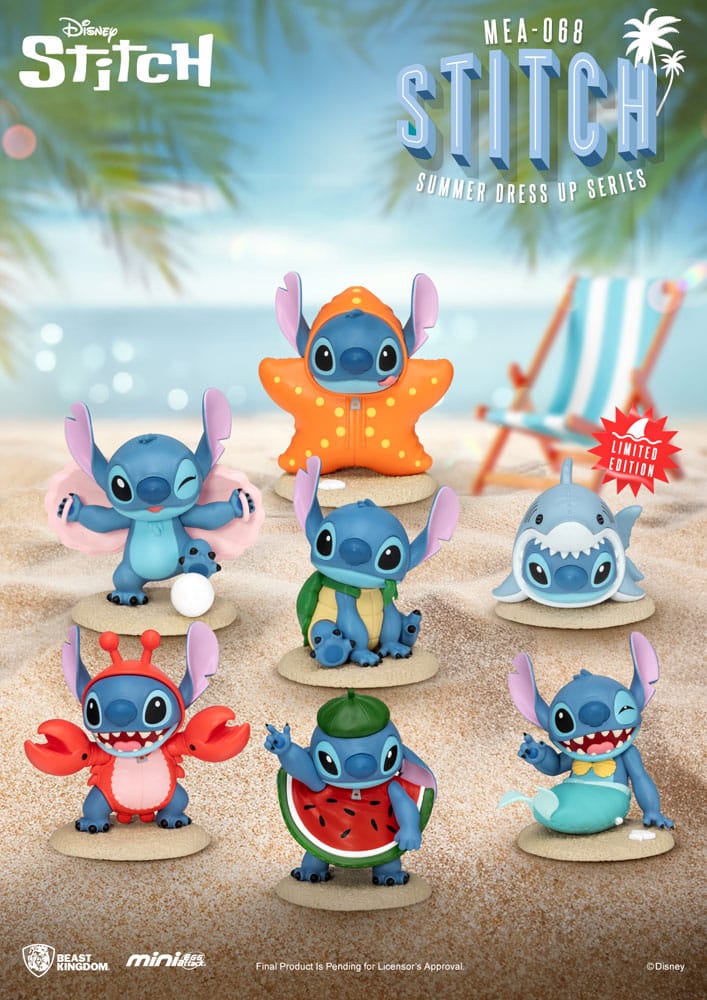 Lilo & Stitch Mini Egg Attack Figures 10 cm Stitch summer dress up Series Assortment (6)