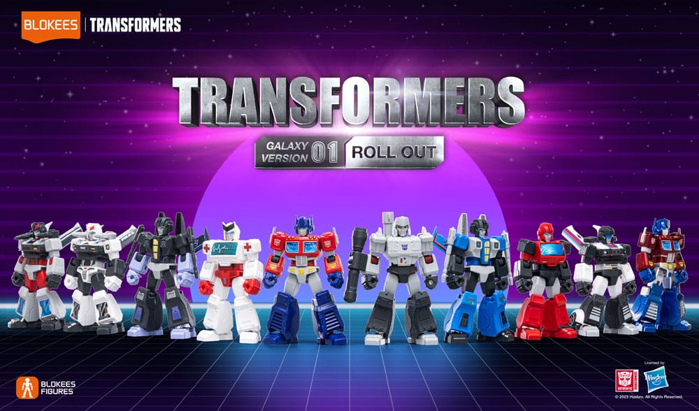 Transformers Blokees Plastic Model Kit Galaxy Version 01 Roll Out Assortment (9) - Damaged packaging