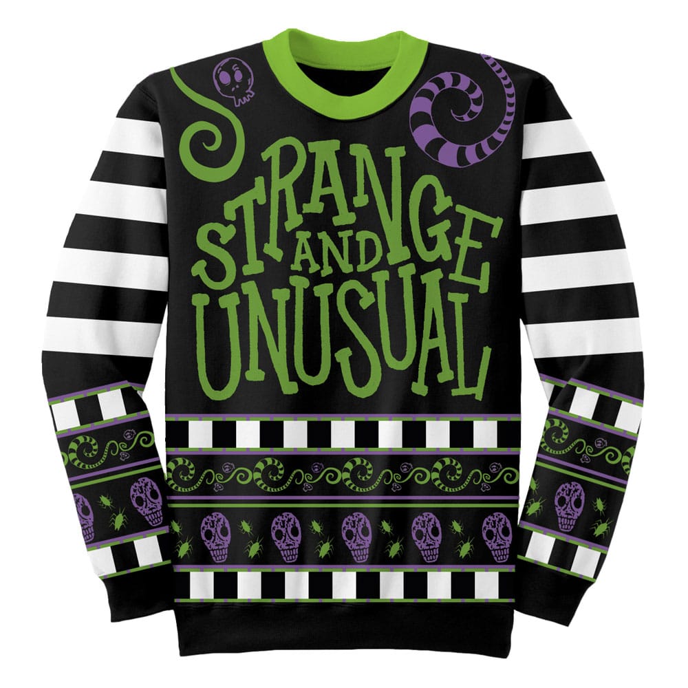 Beetlejuice Sweatshirt Christmas Jumper Showtime Strange and Unusual Size S