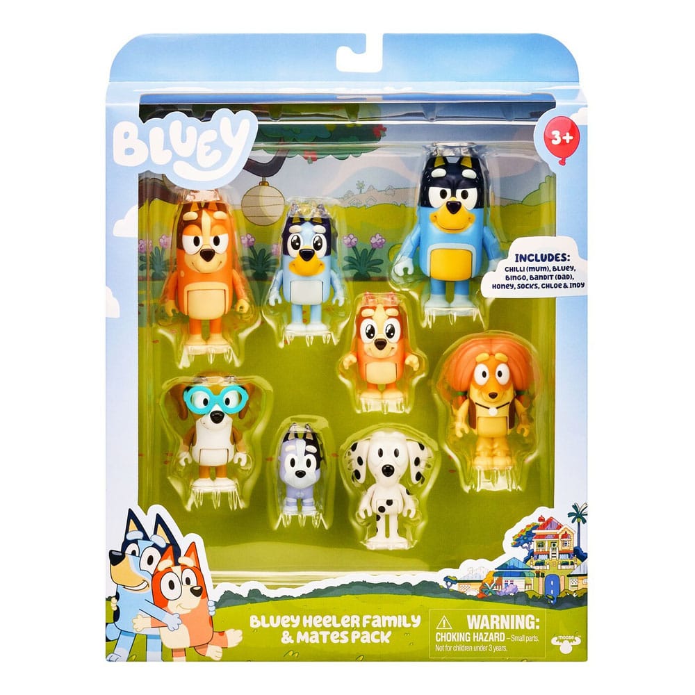 Blaue Actionfiguren im 8er-Pack